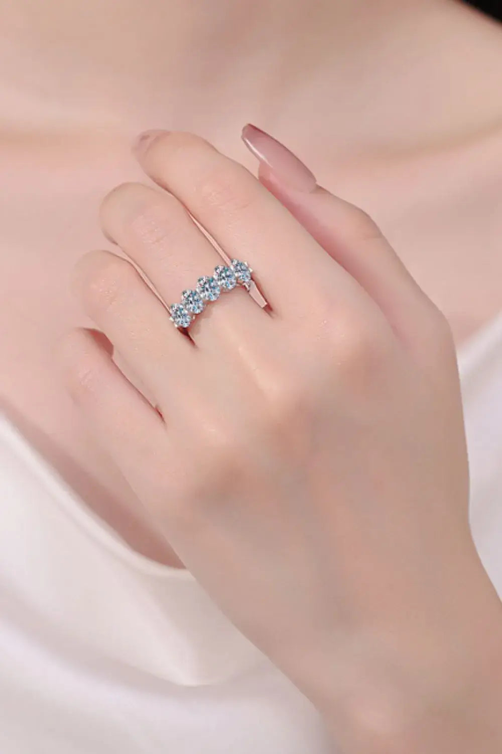 2.5 Carat Moissanite 925 Sterling Silver Ring - Trendsi - Flyclothing LLC