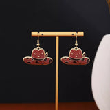 Cowboy Hat & Bottle Dangle Earrings - Trendsi - Flyclothing LLC