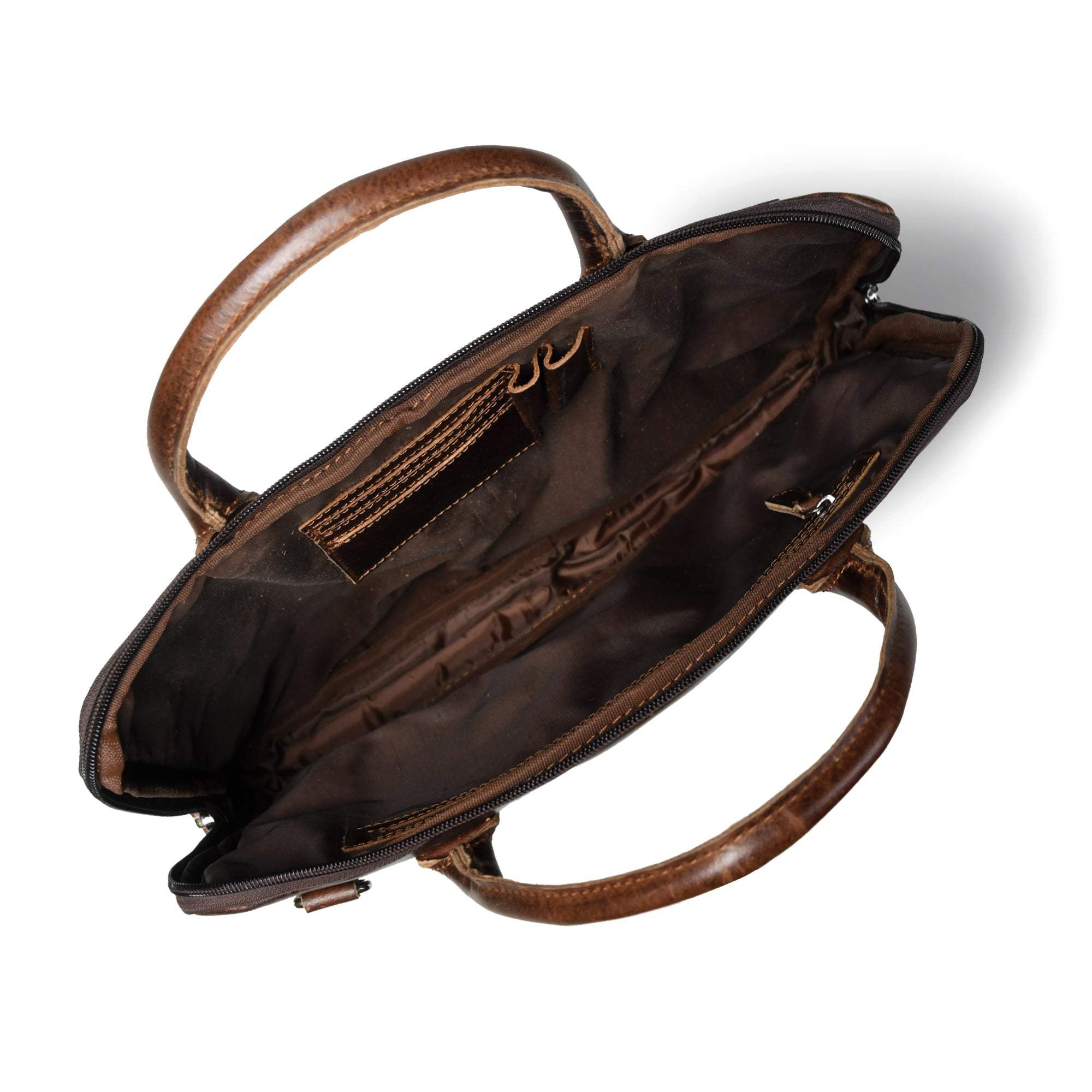 Modernist Leather Laptop Bag- Brown - Classy Leather Bags - Flyclothing LLC