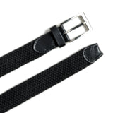 Braided Black Canvas Belt - Classy Leather Bags - Flyclothing LLC
