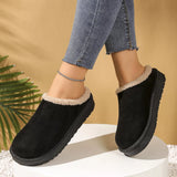 Plush Lined Round Toe Slippers - Trendsi - Flyclothing LLC