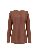 Button-Detail Dropped Shoulder Top - Trendsi - Flyclothing LLC