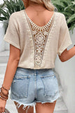 Round Neck Short Sleeve T-Shirt - Trendsi - Flyclothing LLC