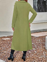 Full Size Double-Breasted Longline Trench Coat Plus Size - Trendsi - Flyclothing LLC
