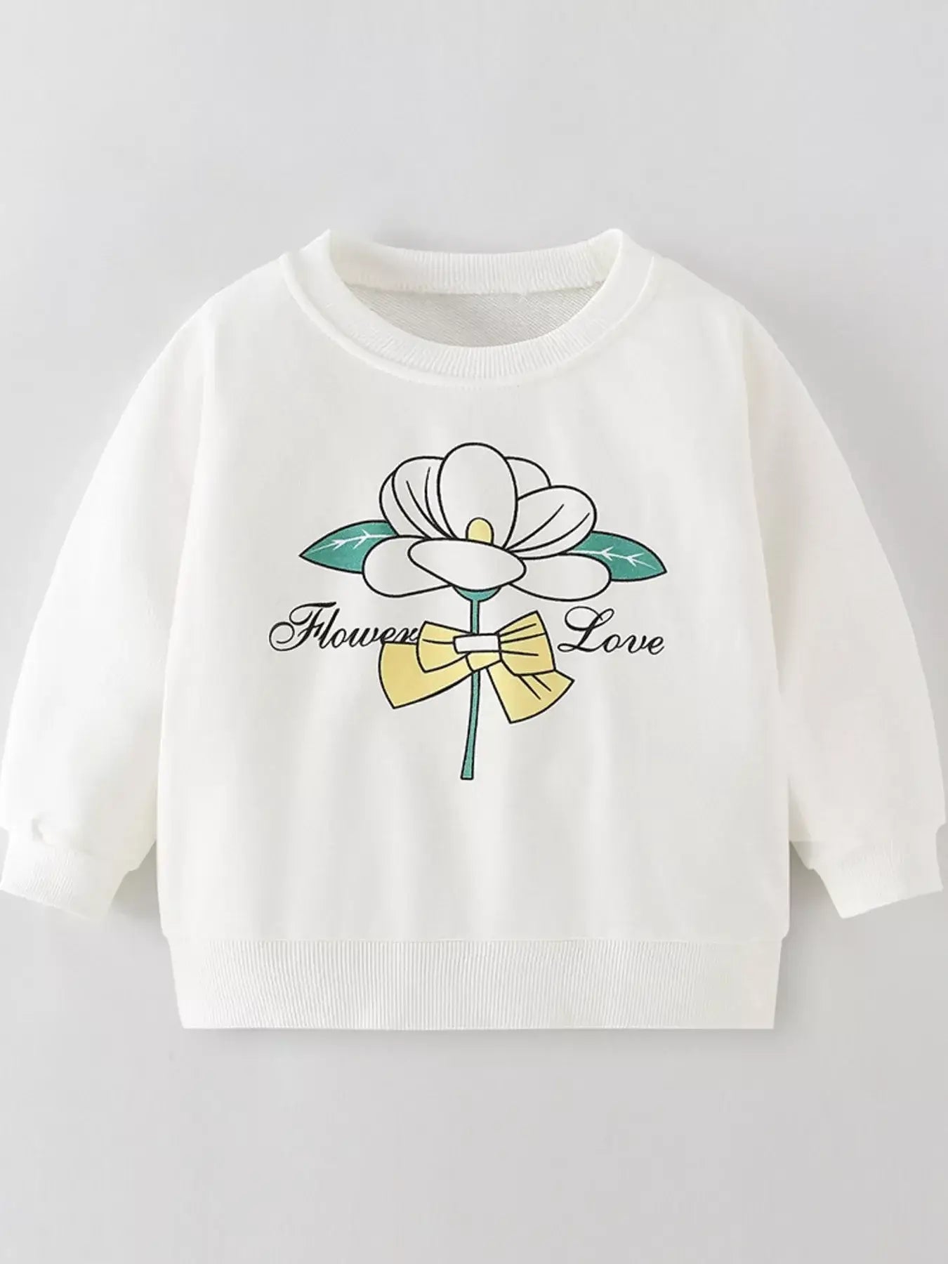 Children's Flower Graphic Crew Neck Sweatshirt - Trendsi - Flyclothing LLC