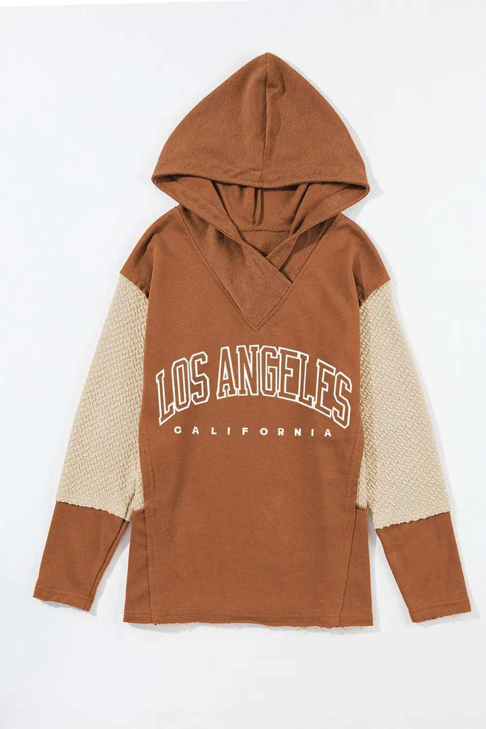 Letter Graphic Long Sleeve Hoodie - Trendsi - Flyclothing LLC