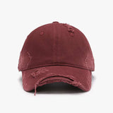 Distressed Adjustable Cotton Hat - Trendsi - Flyclothing LLC