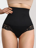 Lace Detail High Waist Shaping Panty - Trendsi