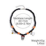 Halloween Skull Ghost Charm Necklace - Trendsi - Flyclothing LLC