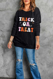 Letter Graphic Round Neck Long Sleeve Sweatshirt - Trendsi - Flyclothing LLC