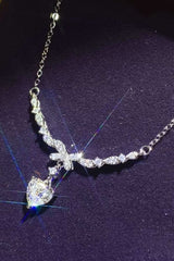 1 Carat 925 Sterling Silver Moissanite Necklace - Trendsi - Flyclothing LLC