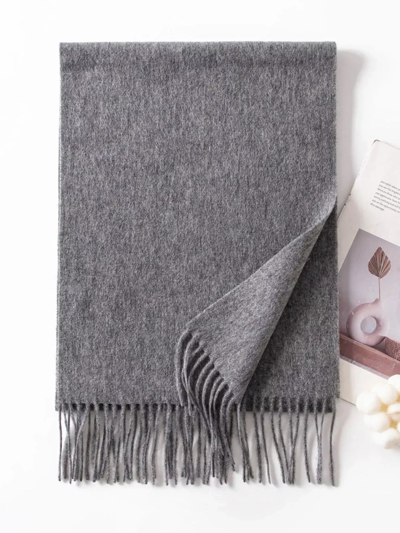 Solid Color Fringe Scarf - Trendsi - Flyclothing LLC