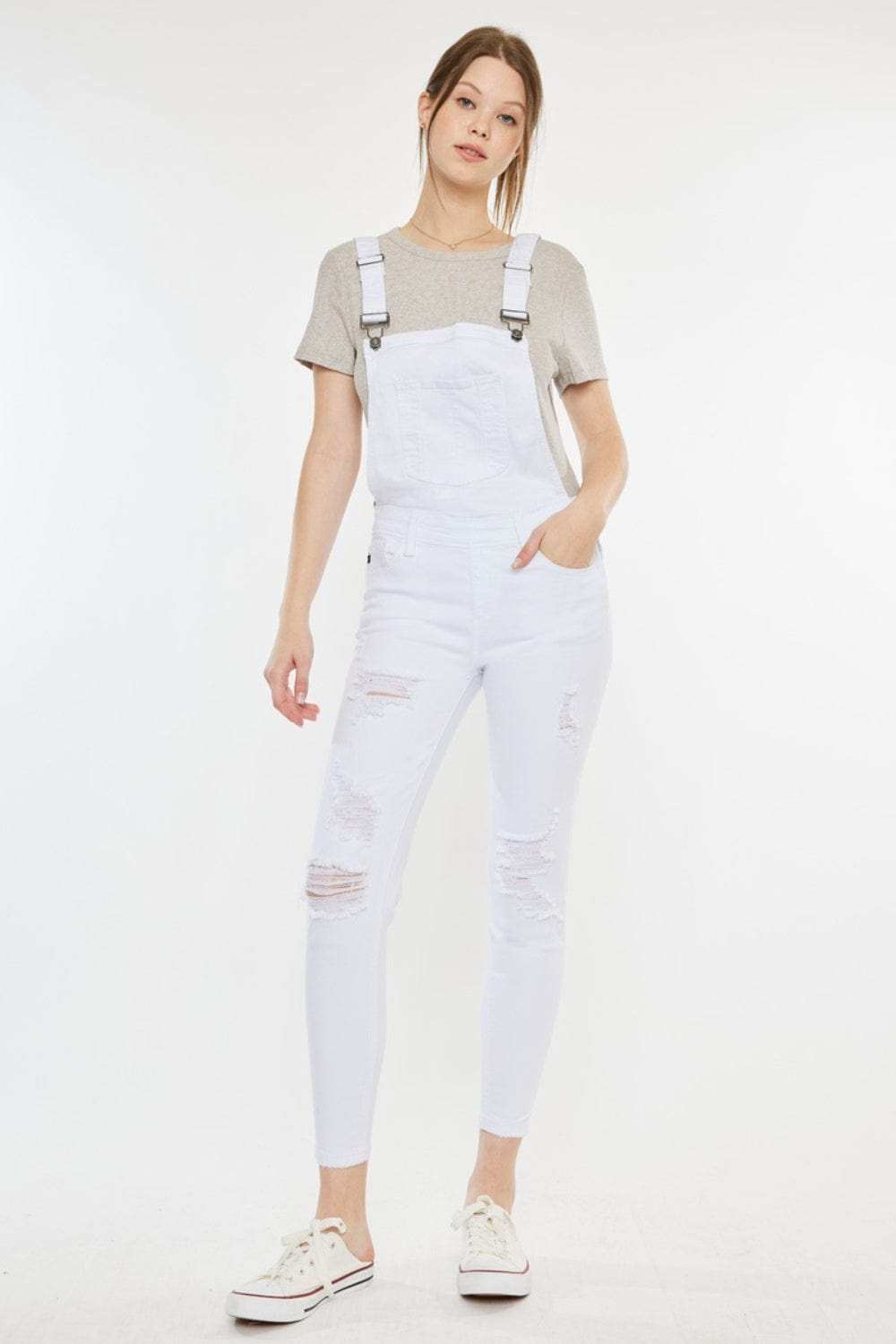 Kancan Distressed Skinny Denim Overalls - Trendsi - Flyclothing LLC
