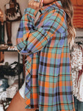 Plaid Button Up Long Sleeve Shirt - Trendsi - Flyclothing LLC