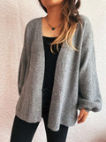 Open Front Long Sleeve Cardigan - Trendsi - Flyclothing LLC