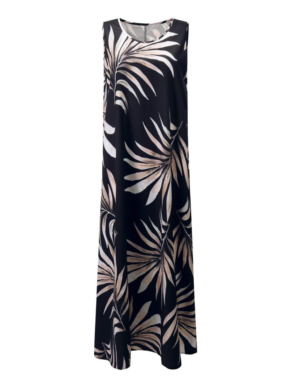 Printed Round Neck Mini Tank Dress - Trendsi - Flyclothing LLC