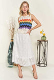 ADORA Elastic Waist Lace Midi Skirt - Trendsi - Flyclothing LLC