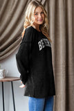 Heimish Ribbed Exposed Seam Long Sleeve T-Shirt - Trendsi