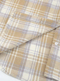 Plaid Collared Neck Dropped Shoulder Shirt - Trendsi - Flyclothing LLC