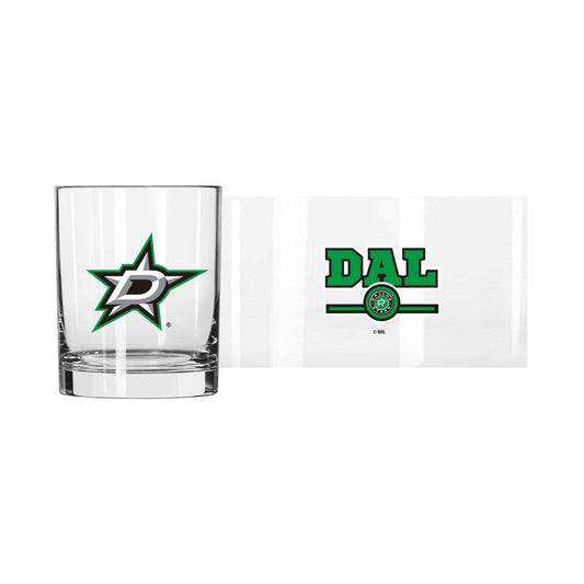 Dallas Stars 14oz Letterman Rocks Glass - Logo Brands - Flyclothing LLC