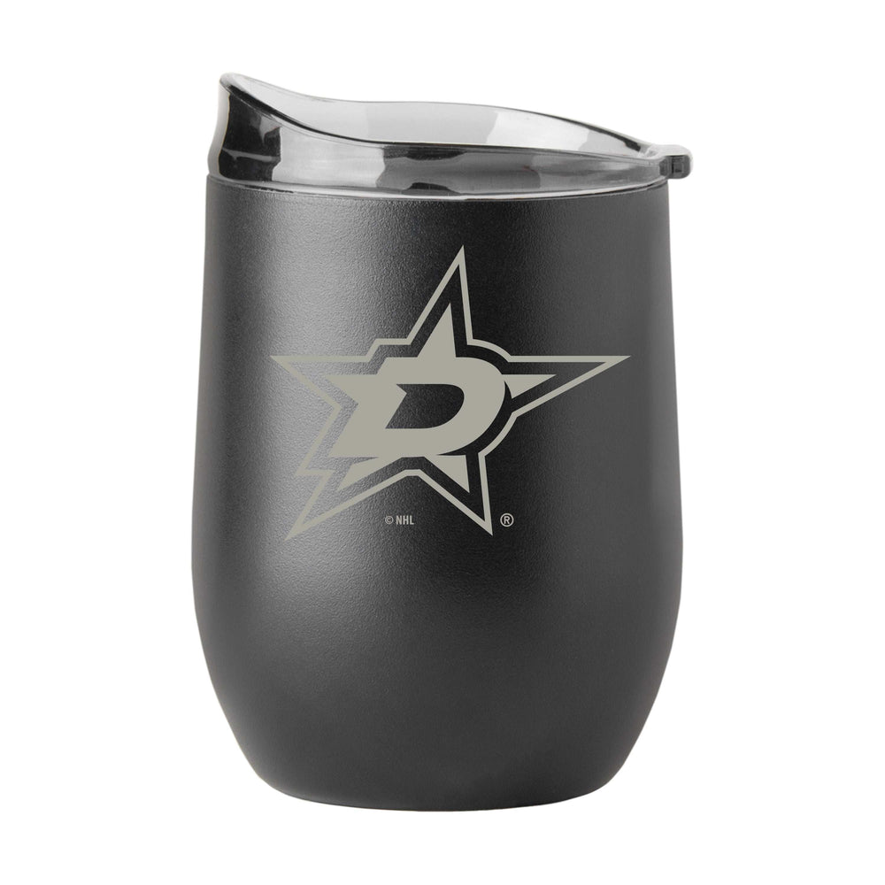 Dallas Stars Gunmetal 16oz Black Powder Curved Beverage - Logo Brands - Flyclothing LLC
