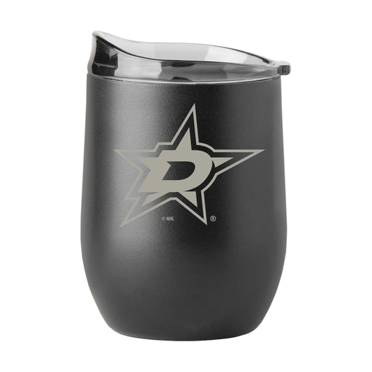 Dallas Stars Gunmetal 16oz Black Powder Curved Beverage - Logo Brands - Flyclothing LLC
