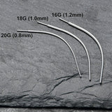 Stainless Steel Curved Insertion Tool, Threadless Insertion Pin Taper - BodyCandy - Flyclothing LLC