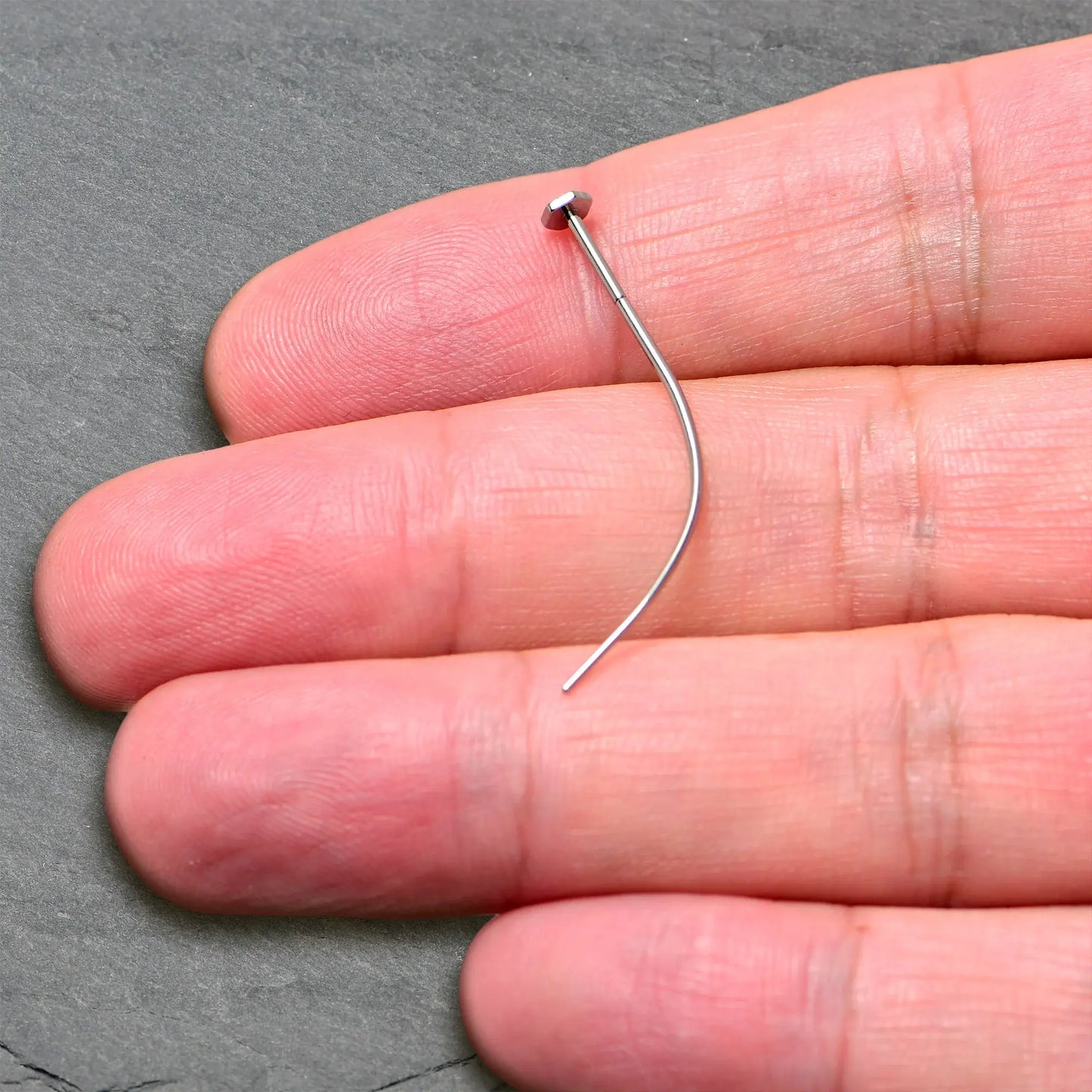 Stainless Steel Curved Insertion Tool, Threadless Insertion Pin Taper - BodyCandy - Flyclothing LLC