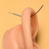 Stainless Steel Curved Insertion Tool, Threadless Insertion Pin Taper - BodyCandy - Flyclothing LLC