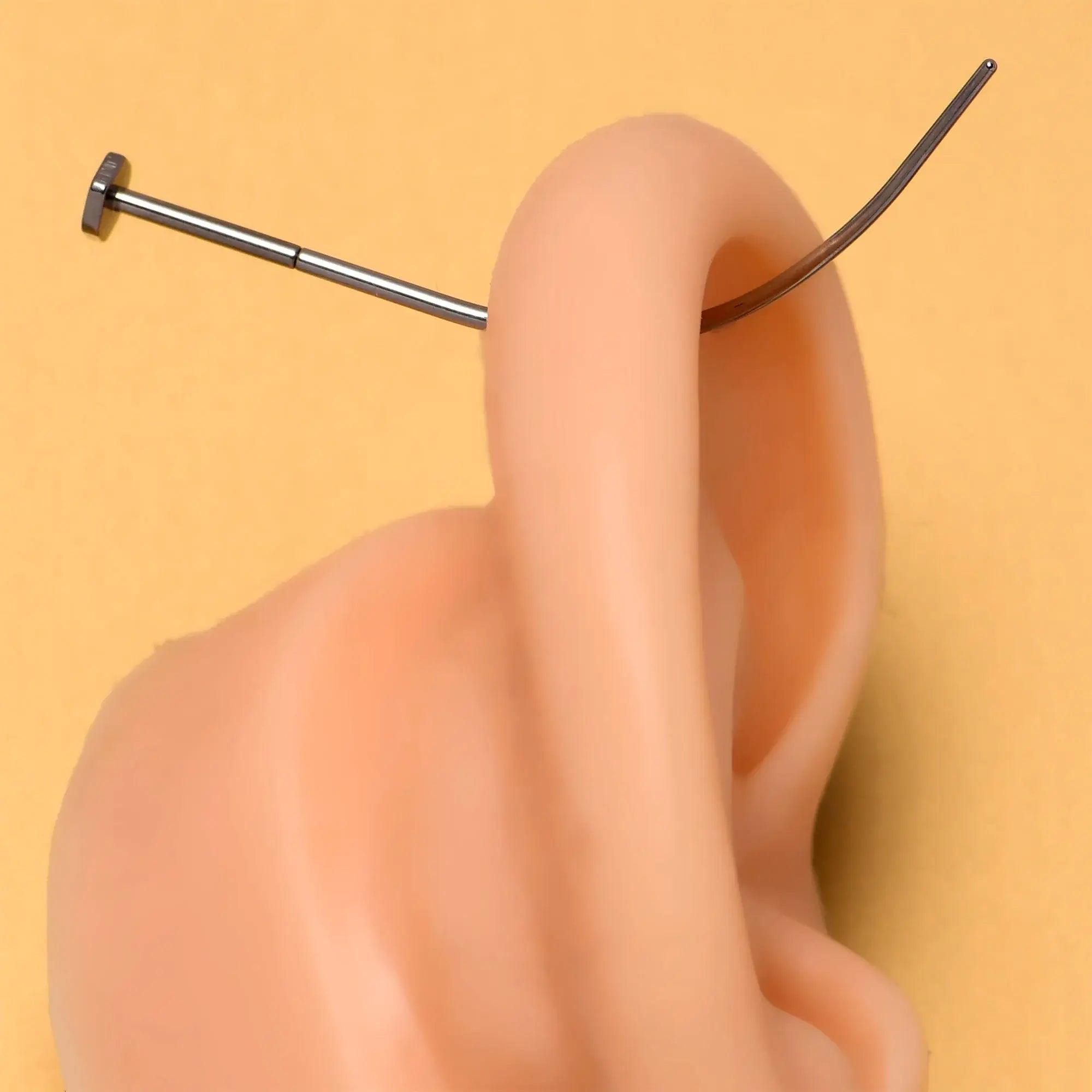 Stainless Steel Curved Insertion Tool, Threadless Insertion Pin Taper - BodyCandy - Flyclothing LLC