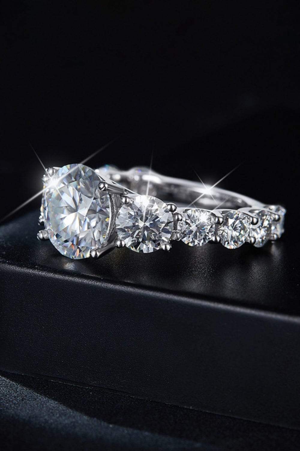 8 Carat Moissanite 925 Sterling Silver Ring - Trendsi - Flyclothing LLC