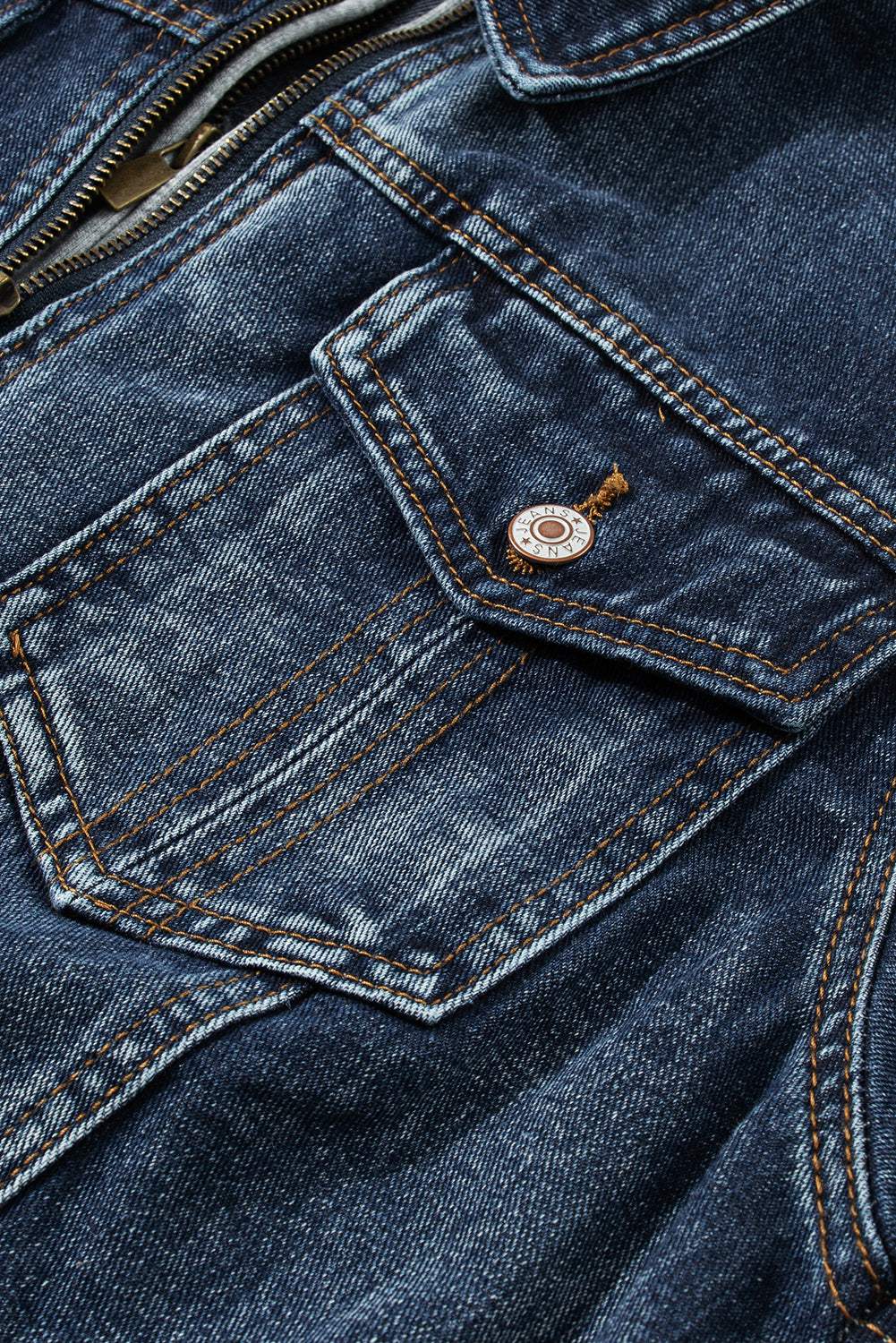Fake Two-Piece Hooded Zip-Up Denim Jacket - Trendsi - Flyclothing LLC