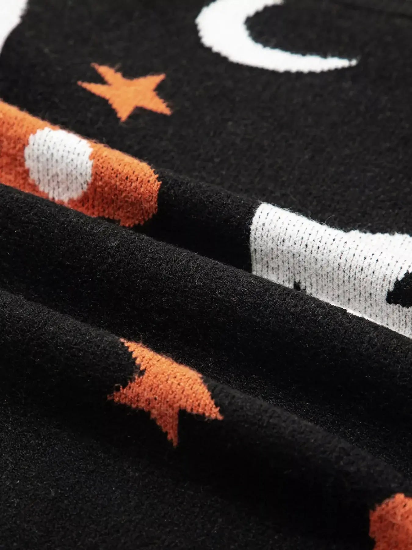 Halloween Gothic Pattern Long Sleeve Sweater - Trendsi - Flyclothing LLC