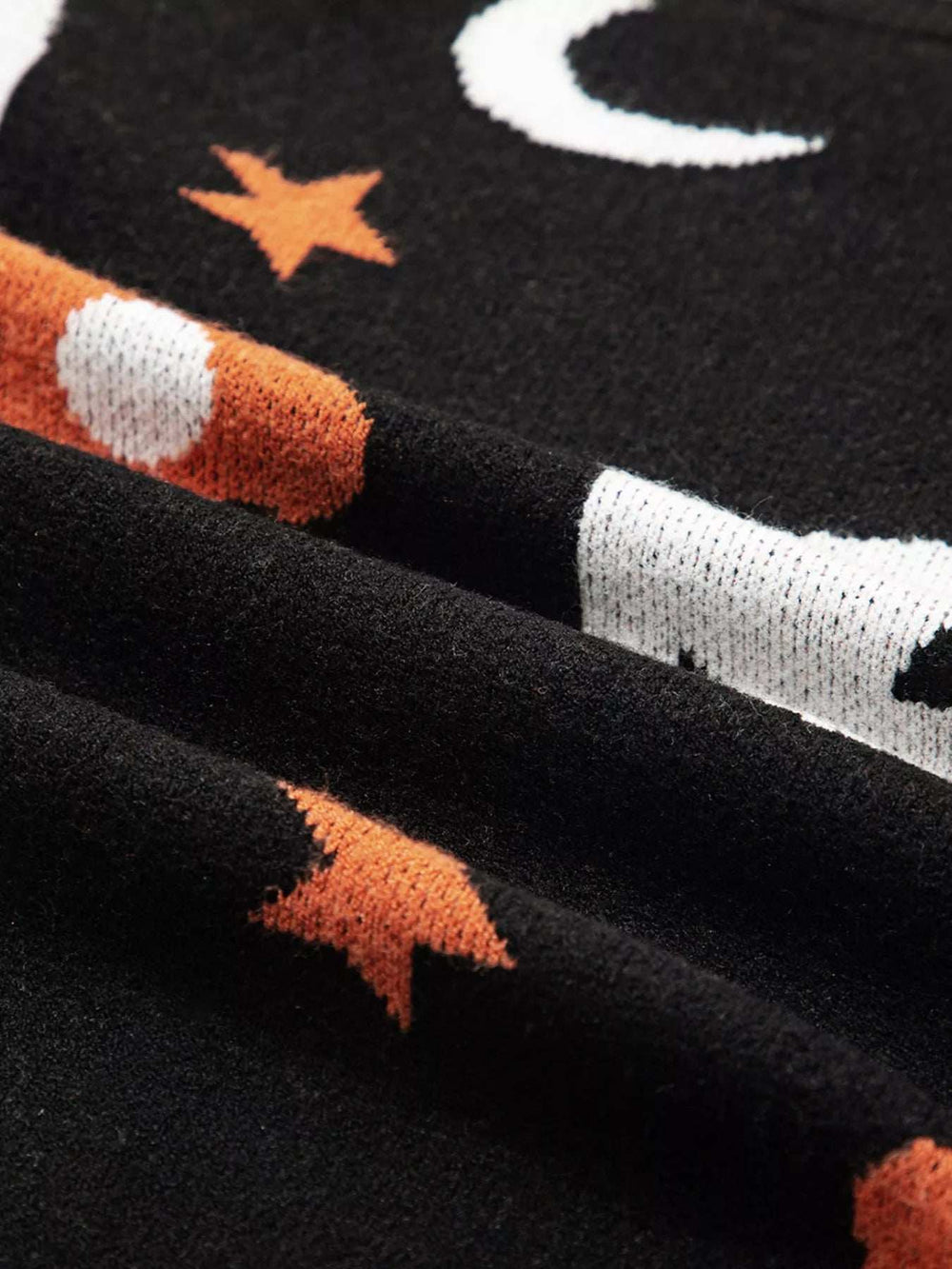 Halloween Gothic Pattern Long Sleeve Sweater - Trendsi - Flyclothing LLC