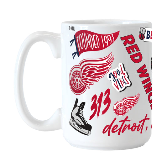 Detroit Red Wings 15oz Native Sublimated Mug