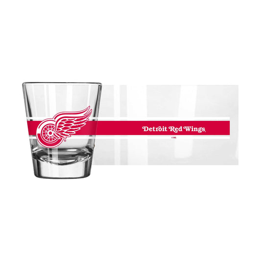 Detroit Red Wings 2oz Stripe Shot Glass - Logo Brands - Flyclothing LLC