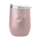 Detroit Red Wings 16oz Stencil Powder Coat Curved Bev
