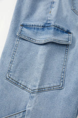 Bowknot Decor Cargo Jeans - Trendsi - Flyclothing LLC