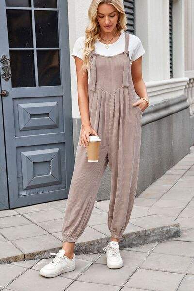 Lovelet Knotted Strap Overalls with Pockets - Trendsi - Flyclothing LLC