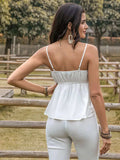Peplum V-Neck Cami - Trendsi - Flyclothing LLC