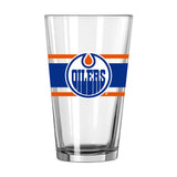 Edmonton Oilers 16oz Stripe Pint Glass