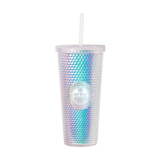 Edmonton Oilers 24oz Iridescent Studded Tumbler