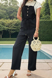 Tied Pocketed Spaghetti Strap Overalls Trendsi