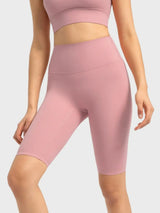 Millennia High Rise Wide Waistband Active Shorts - Trendsi - Flyclothing LLC