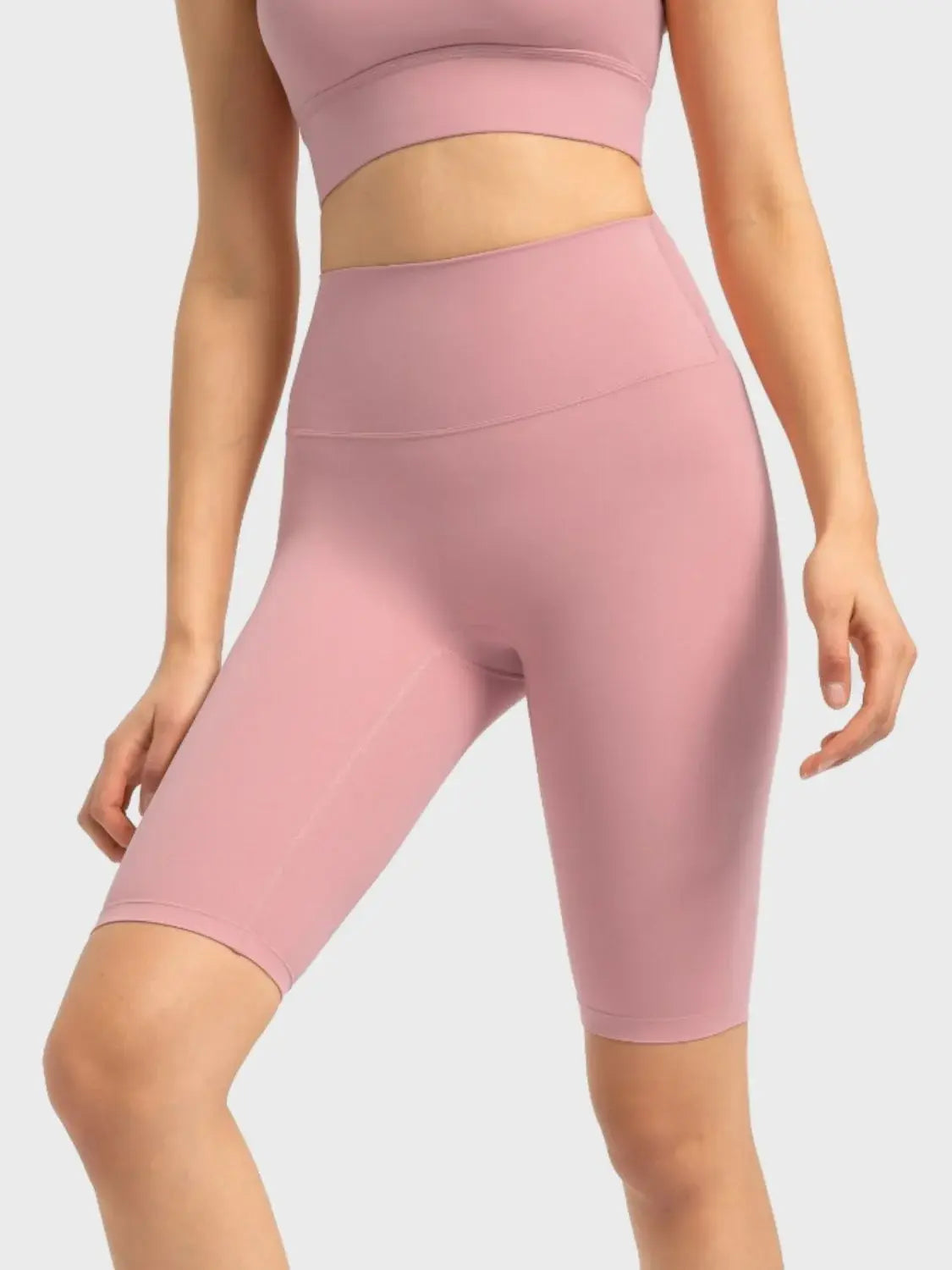 Millennia High Rise Wide Waistband Active Shorts - Trendsi - Flyclothing LLC