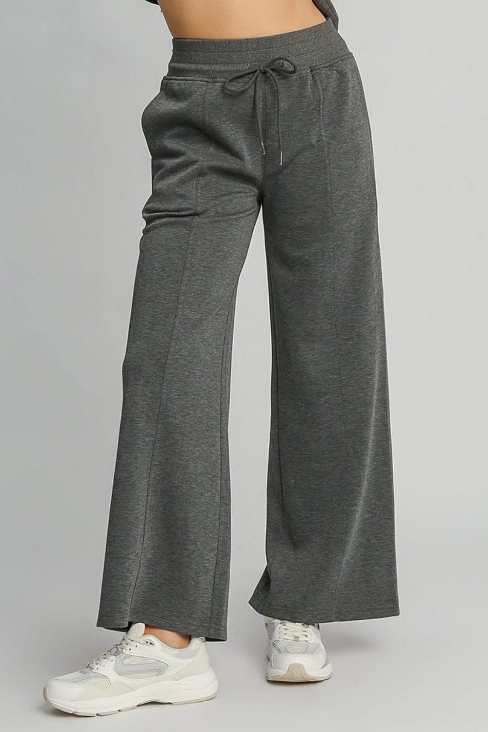 Umgee Full Size Drawstring Wide Leg Pants with Pockets - Trendsi