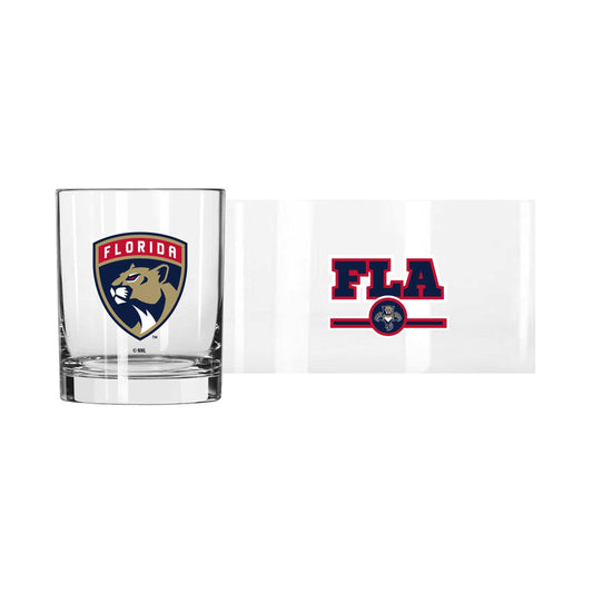 Florida Panthers 14oz Letterman Rocks Glass - Logo Brands - Flyclothing LLC