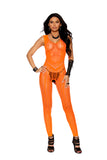Elegant Memories Neon Orange Short Sleeve Bodystocking 81339