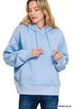 Zenana Oversized Fleece Kangaroo Pocket Hoodie - Trendsi - Flyclothing LLC