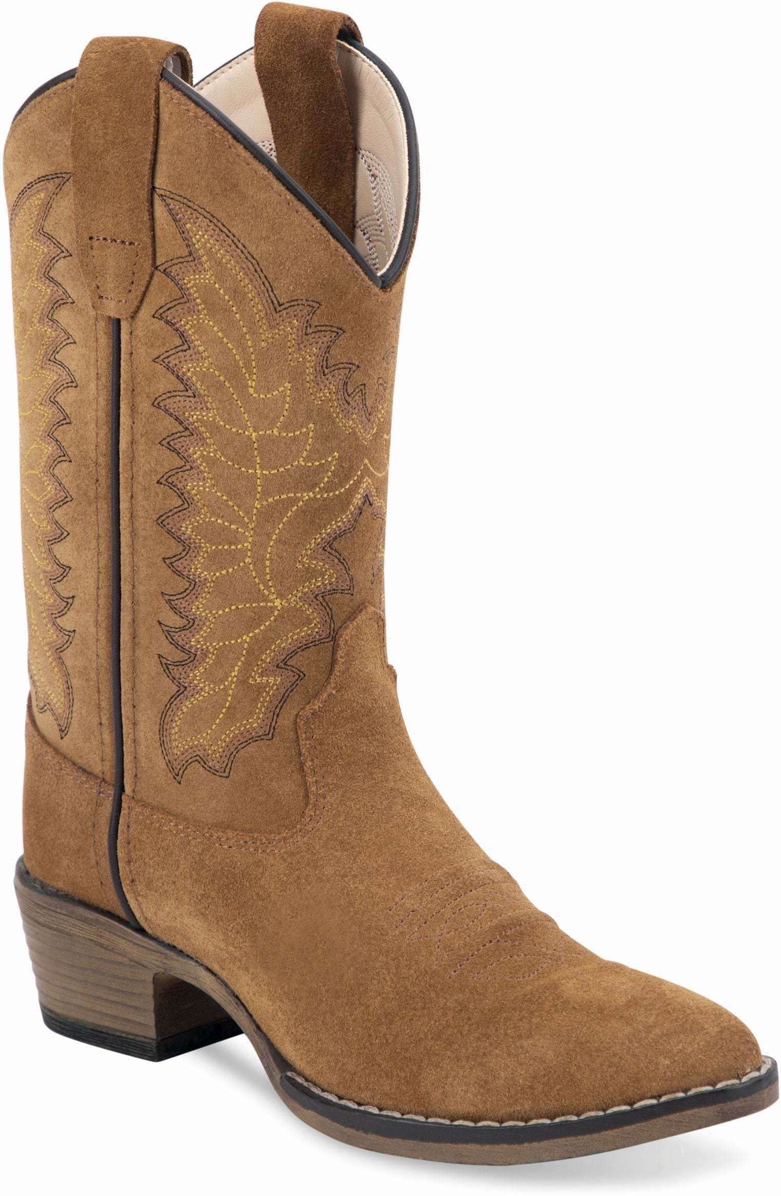 Old West Light Brown Suede Children's Western Boots - Old West - Flyclothing LLC